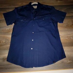 Mens Marc Ecko navy button down Medium